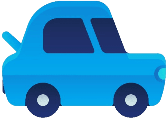 a blue car